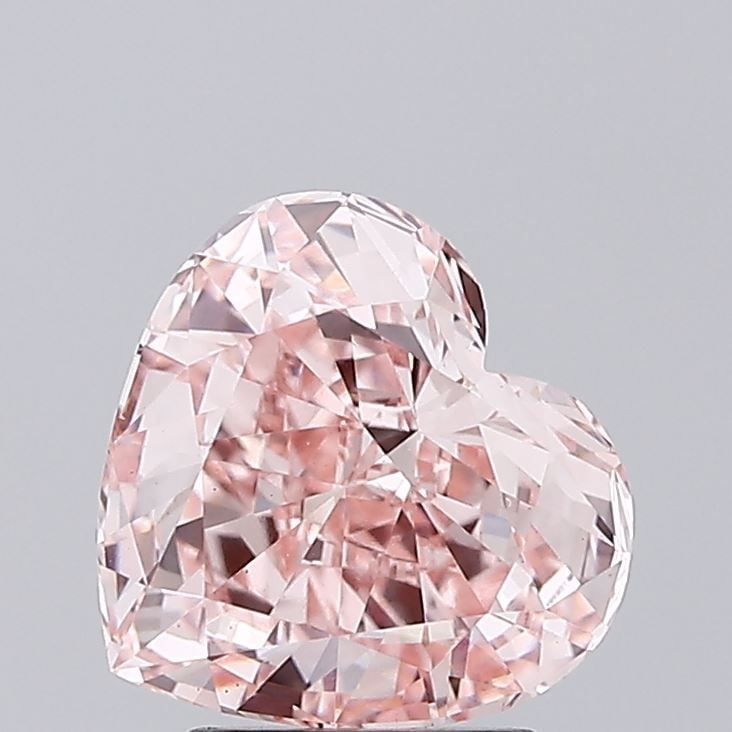 Loose Diamond - HEART 2.51ct Fancy Intense Pink VS1: Loose Diamond - HEART 2.51ct Fancy Intense Pink VS1 Source: This is a real non-mined Diamond that has been grown in a lab Shape: HEART Carats: 2.51 Color: Fancy Intense Pink Certification: IGI Video: