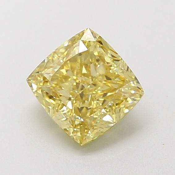Loose Diamond - CUSHION MODIFIED 1.31ct Fancy Intense Yellow VS1: Loose Diamond - CUSHION MODIFIED 1.31ct Fancy Intense Yellow VS1 Source: This is a real non-mined Diamond that has been grown in a lab Shape: CUSHION MODIFIED Carats: 1.31 Color: Fancy Intense Yellow 