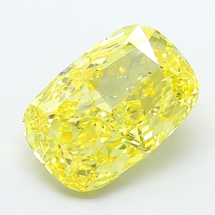Loose Diamond - CUSHION MODIFIED 4.15ct Fancy Vivid Yellow VS2: Loose Diamond - CUSHION MODIFIED 4.15ct Fancy Vivid Yellow VS2 Source: This is a real non-mined Diamond that has been grown in a lab Shape: CUSHION MODIFIED Carats: 4.15 Color: Fancy Vivid Yellow Cert