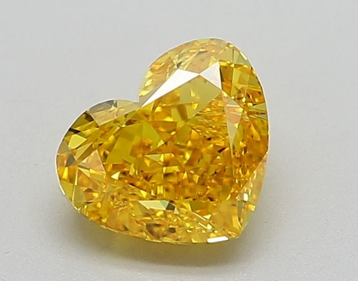 Loose Diamond - HEART 1.32ct Fancy Vivid Yellow IF: Loose Diamond - HEART 1.32ct Fancy Vivid Yellow IF Source: This is a real non-mined Diamond that has been grown in a lab Shape: HEART Carats: 1.32 Color: Fancy Vivid Yellow Certification: IGI Video: