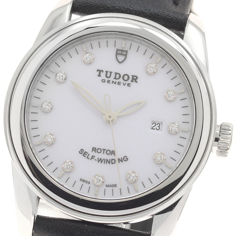 TUDOR Glamour 53000 Unisex Date Wristwatch with 11 Diamonds: TUDOR Glamour 53000 Unisex Date Wristwatch with 11 Diamonds Pre-owned TUDOR Glamour wristwatch with a date display and 11-diamond design. This unisex watch is made in Switzerland. Specifications Brand