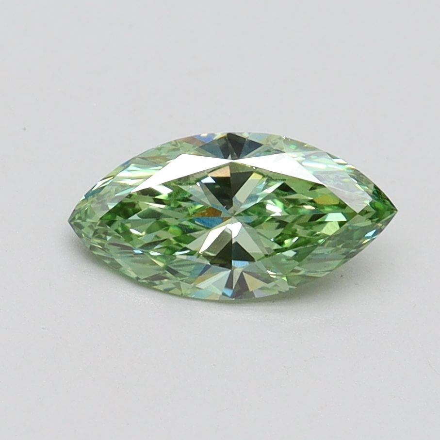 Loose Diamond - MARQUISE 0.7ct Fancy Vivid Green VS1: Loose Diamond - MARQUISE 0.7ct Fancy Vivid Green VS1 Source: This is a real non-mined Diamond that has been grown in a lab Shape: MARQUISE Carats: 0.7 Color: Fancy Vivid Green Certification: IGI Video