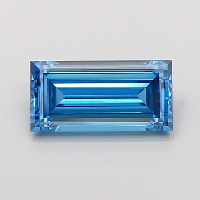 Loose Diamond - BAGUETTE 2.09ct Fancy Vivid Blue VS1: Loose Diamond - BAGUETTE 2.09ct Fancy Vivid Blue VS1 Source: This is a real non-mined Diamond that has been grown in a lab Shape: BAGUETTE Carats: 2.09 Color: Fancy Vivid Blue Certification: IGI Video