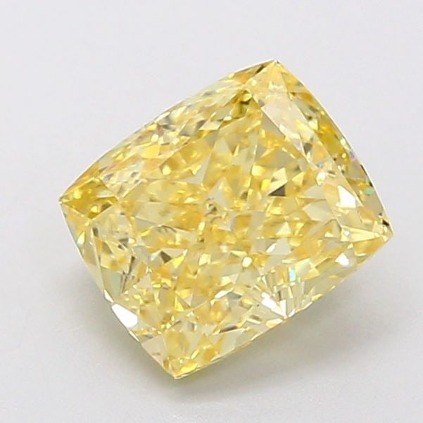 Loose Diamond - CUSHION MODIFIED 1.38ct Fancy Intense Yellow VS2: Loose Diamond - CUSHION MODIFIED 1.38ct Fancy Intense Yellow VS2 Source: This is a real non-mined Diamond that has been grown in a lab Shape: CUSHION MODIFIED Carats: 1.38 Color: Fancy Intense Yellow 