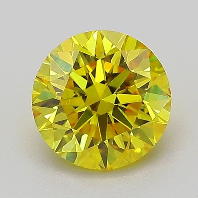 Loose Diamond - ROUND 1.08ct Fancy Vivid Yellow VVS2: Loose Diamond - ROUND 1.08ct Fancy Vivid Yellow VVS2 Source: This is a real non-mined Diamond that has been grown in a lab Shape: ROUND Carats: 1.08 Color: Fancy Vivid Yellow Certification: IGI Video: