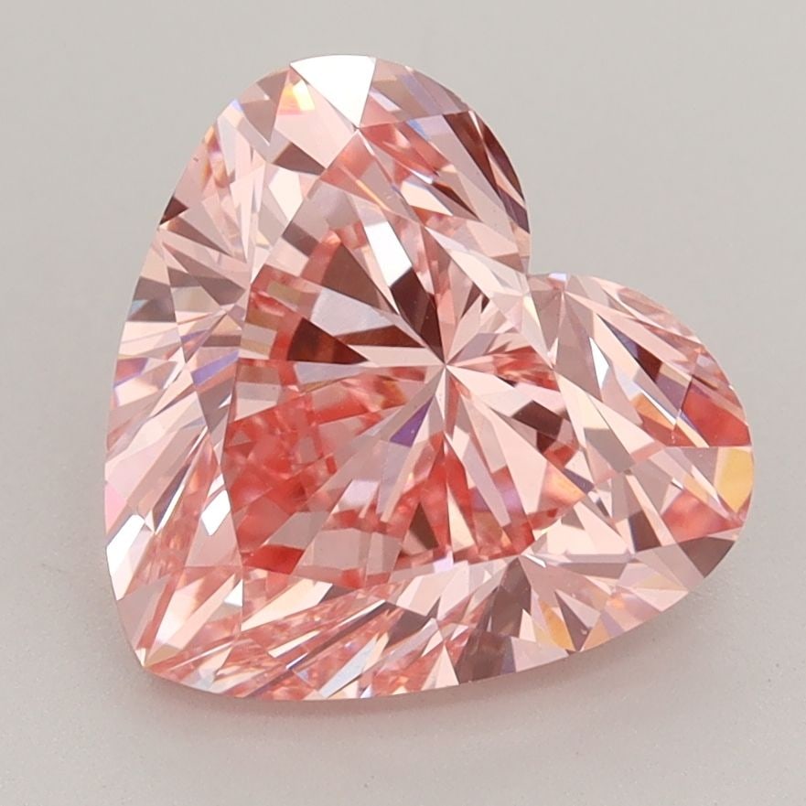 Loose Diamond - HEART 3.69ct Fancy Vivid Pink VS1: Loose Diamond - HEART 3.69ct Fancy Vivid Pink VS1 Source: This is a real non-mined Diamond that has been grown in a lab Shape: HEART Carats: 3.69 Color: Fancy Vivid Pink Certification: IGI Video: