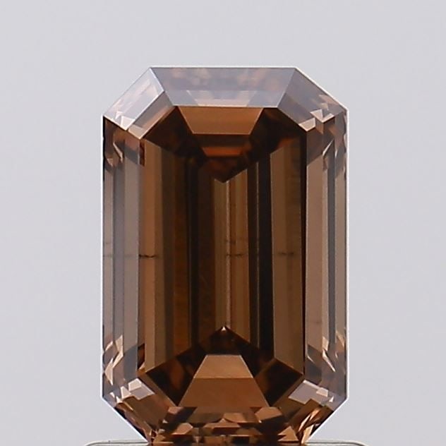Loose Diamond - EMERALD 1.0ct Fancy Brown VS2: Loose Diamond - EMERALD 1.0ct Fancy Brown VS2 Source: This is a real non-mined Diamond that has been grown in a lab Shape: EMERALD Carats: 1.0 Color: Fancy Brown Certification: IGI Video: