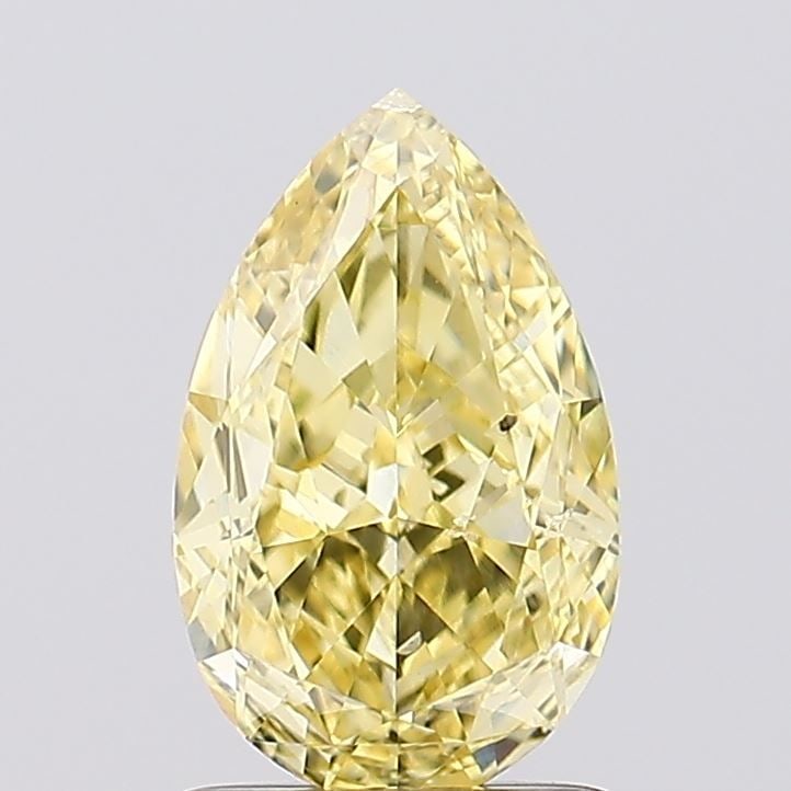 Loose Diamond - PEAR 1.41ct Fancy Vivid Yellow SI1: Loose Diamond - PEAR 1.41ct Fancy Vivid Yellow SI1 Source: This is a real non-mined Diamond that has been grown in a lab Shape: PEAR Carats: 1.41 Color: Fancy Vivid Yellow Certification: IGI Video: