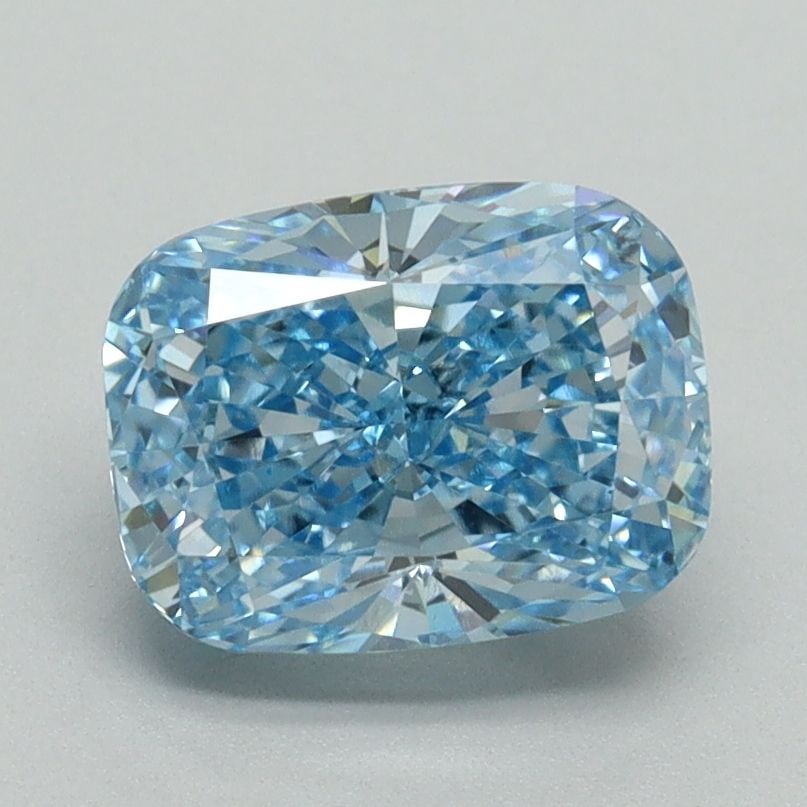 Loose Diamond - CUSHION BRILLIANT 1.83ct Fancy Vivid Blue VS1: Loose Diamond - CUSHION BRILLIANT 1.83ct Fancy Vivid Blue VS1 Source: This is a real non-mined Diamond that has been grown in a lab Shape: CUSHION BRILLIANT Carats: 1.83 Color: Fancy Vivid Blue Certif