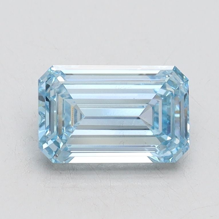 Loose Diamond - EMERALD 1.0ct Fancy Intense Blue VS1: Loose Diamond - EMERALD 1.0ct Fancy Intense Blue VS1 Source: This is a real non-mined Diamond that has been grown in a lab Shape: EMERALD Carats: 1.0 Color: Fancy Intense Blue Certification: IGI Video