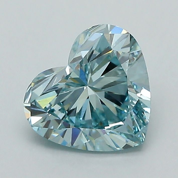 Loose Diamond - HEART 1.3ct Fancy Intense Greenish Blue VVS2: Loose Diamond - HEART 1.3ct Fancy Intense Greenish Blue VVS2 Source: This is a real non-mined Diamond that has been grown in a lab Shape: HEART Carats: 1.3 Color: Fancy Intense Greenish Blue Certifica