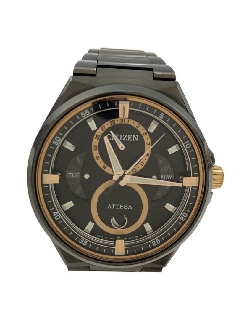 Citizen Attesa Titanium Eco-Drive Solar Men's Wristwatch BU0065-64: Citizen Attesa Titanium Eco-Drive Solar Men's Wristwatch BU0065-64 This CITIZEN ATTESA ACT Line Eco-Drive men's wristwatch features a sleek black design and is crafted from lightweight, durable titani