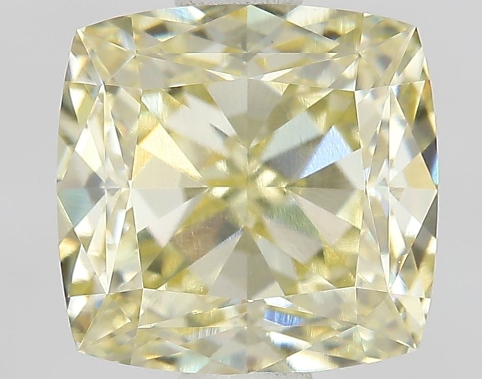 Loose Diamond - CUSHION MODIFIED 1.55ct Fancy Yellow VVS2: Loose Diamond - CUSHION MODIFIED 1.55ct Fancy Yellow VVS2 Source: This is a real non-mined Diamond that has been grown in a lab Shape: CUSHION MODIFIED Carats: 1.55 Color: Fancy Yellow Certification: 