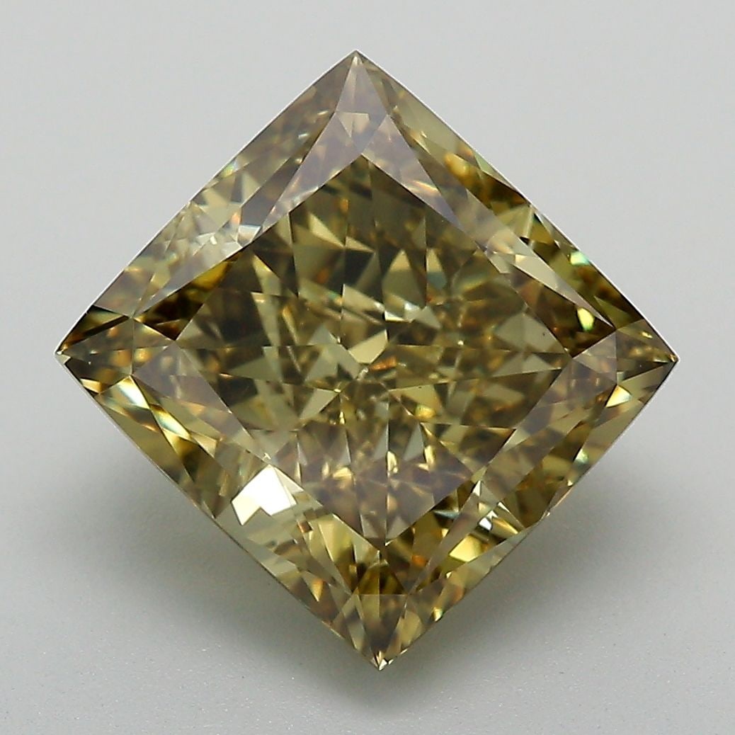 Loose Diamond - CUSHION BRILLIANT 5.81ct Fancy Intense Gray Yellow VS1: Loose Diamond - CUSHION BRILLIANT 5.81ct Fancy Intense Gray Yellow VS1 Source: This is a real non-mined Diamond that has been grown in a lab Shape: CUSHION BRILLIANT Carats: 5.81 Color: Fancy Intense 