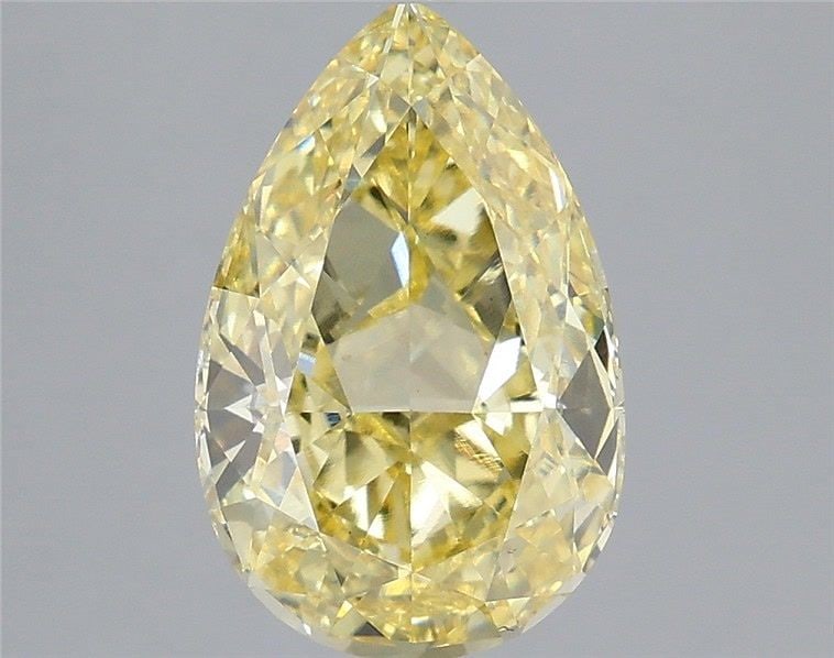 Loose Diamond - PEAR 3.59ct Fancy Intense Yellow VS1: Loose Diamond - PEAR 3.59ct Fancy Intense Yellow VS1 Source: This is a real non-mined Diamond that has been grown in a lab Shape: PEAR Carats: 3.59 Color: Fancy Intense Yellow Certification: IGI Video