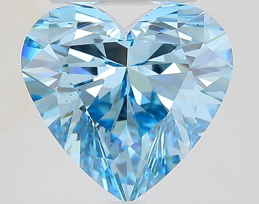 Loose Diamond - HEART 4.26ct Fancy Vivid Blue VS1: Loose Diamond - HEART 4.26ct Fancy Vivid Blue VS1 Source: This is a real non-mined Diamond that has been grown in a lab Shape: HEART Carats: 4.26 Color: Fancy Vivid Blue Certification: IGI Video: