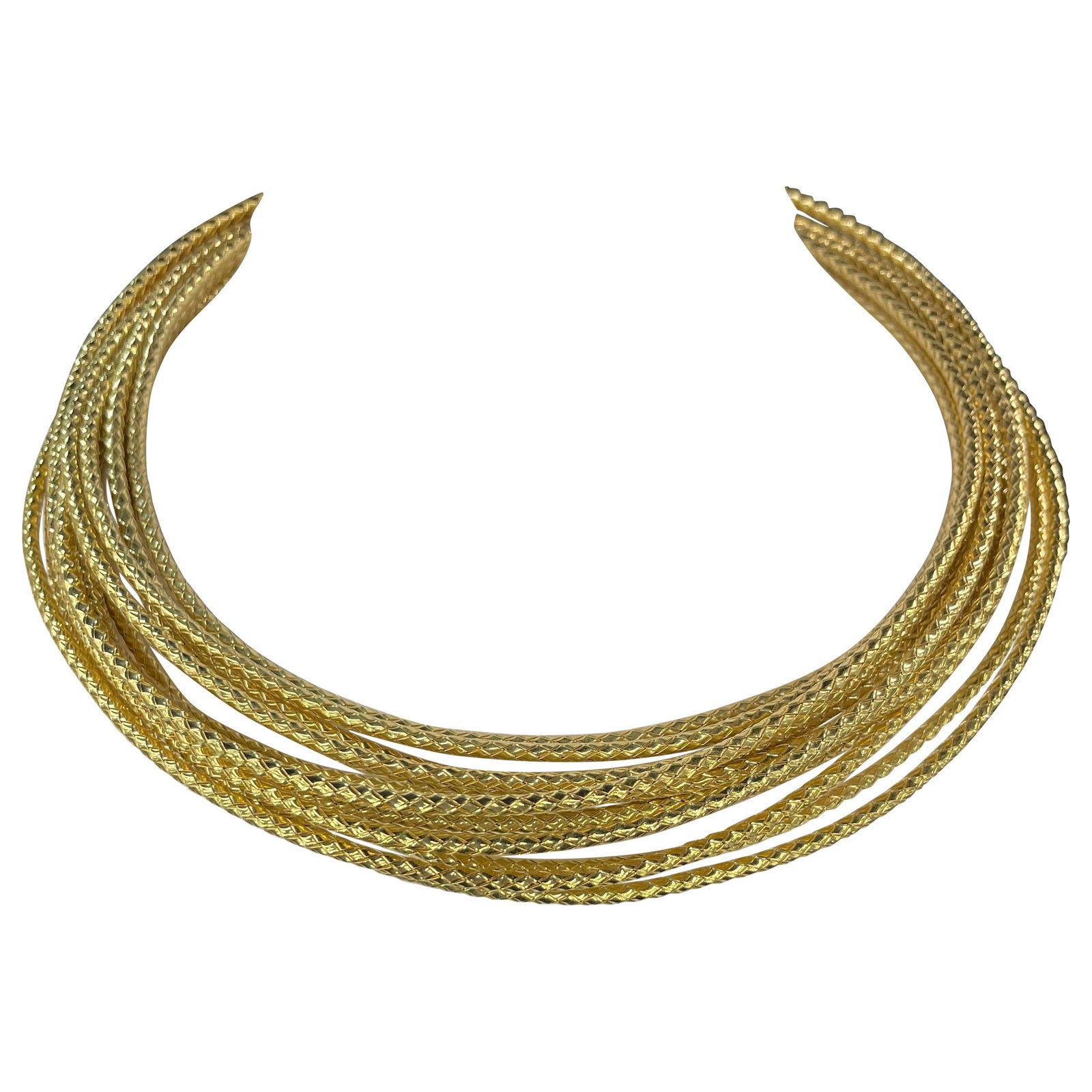 Harbor Diamonds 18K Yellow Gold Multi Textured Rope Necklace 161.3g Italy: Harbor Diamonds 18K Yellow Gold Multi Textured Rope Necklace 161.3g Italy This exquisite 18 Karat Yellow Gold Multi Textured Rope Necklace features a stunning design with 13 multi-textured ropes, maki