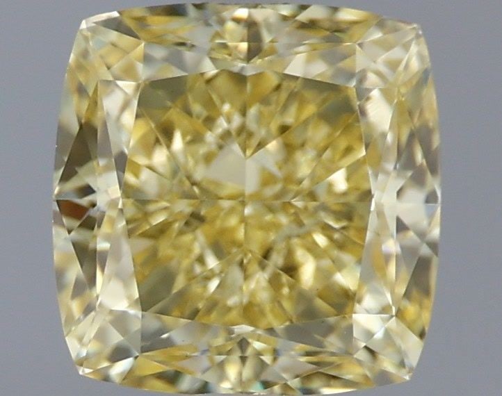Loose Diamond - CUSHION MODIFIED 1.25ct Fancy Intense Yellow VVS2: Loose Diamond - CUSHION MODIFIED 1.25ct Fancy Intense Yellow VVS2 Source: This is a real non-mined Diamond that has been grown in a lab Shape: CUSHION MODIFIED Carats: 1.25 Color: Fancy Intense Yellow