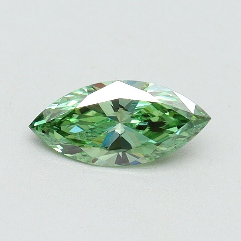 Loose Diamond - MARQUISE 0.5ct Fancy Vivid Green VS1: Loose Diamond - MARQUISE 0.5ct Fancy Vivid Green VS1 Source: This is a real non-mined Diamond that has been grown in a lab Shape: MARQUISE Carats: 0.5 Color: Fancy Vivid Green Certification: IGI Video