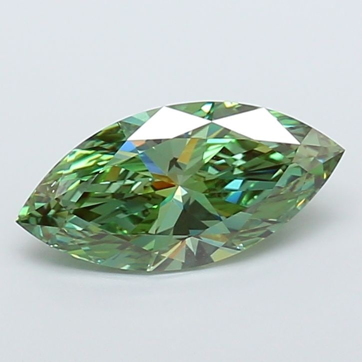 Loose Diamond - MARQUISE 5.03ct Fancy Vivid Green VVS2: Loose Diamond - MARQUISE 5.03ct Fancy Vivid Green VVS2 Source: This is a real non-mined Diamond that has been grown in a lab Shape: MARQUISE Carats: 5.03 Color: Fancy Vivid Green Certification: IGI Vi