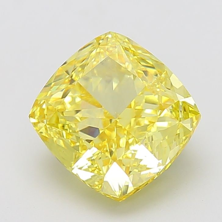 Loose Diamond - CUSHION MODIFIED 6.02ct Fancy Vivid Yellow VS2: Loose Diamond - CUSHION MODIFIED 6.02ct Fancy Vivid Yellow VS2 Source: This is a real non-mined Diamond that has been grown in a lab Shape: CUSHION MODIFIED Carats: 6.02 Color: Fancy Vivid Yellow Cert