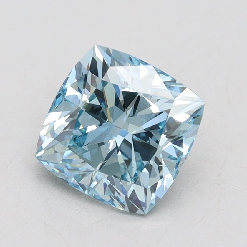 Loose Diamond - CUSHION BRILLIANT 1.56ct Fancy Vivid Blue SI2: Loose Diamond - CUSHION BRILLIANT 1.56ct Fancy Vivid Blue SI2 Source: This is a real non-mined Diamond that has been grown in a lab Shape: CUSHION BRILLIANT Carats: 1.56 Color: Fancy Vivid Blue Certif