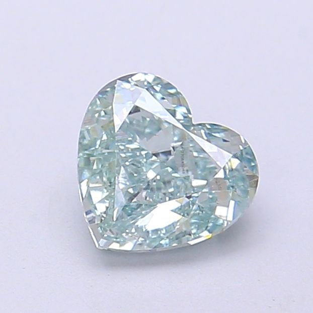 Loose Diamond - HEART 1.02ct Fancy Light Blueish Green VS1: Loose Diamond - HEART 1.02ct Fancy Light Blueish Green VS1 Source: This is a real non-mined Diamond that has been grown in a lab Shape: HEART Carats: 1.02 Color: Fancy Light Blueish Green Certificatio
