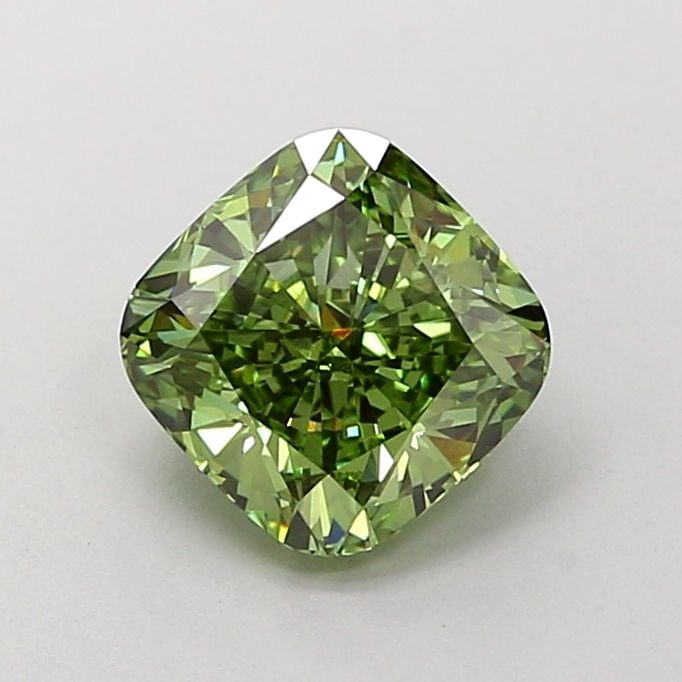 Loose Diamond - CUSHION MODIFIED 1.7ct Fancy Vivid Green VVS2: Loose Diamond - CUSHION MODIFIED 1.7ct Fancy Vivid Green VVS2 Source: This is a real non-mined Diamond that has been grown in a lab Shape: CUSHION MODIFIED Carats: 1.7 Color: Fancy Vivid Green Certifi