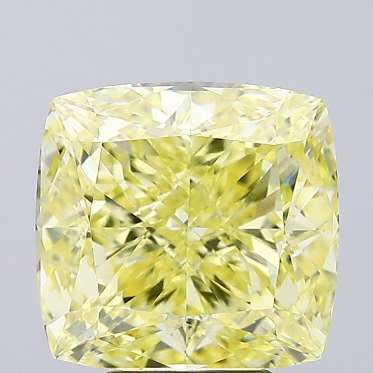 Loose Diamond - CUSHION MODIFIED 5.32ct Fancy Intense Yellow VS1: Loose Diamond - CUSHION MODIFIED 5.32ct Fancy Intense Yellow VS1 Source: This is a real non-mined Diamond that has been grown in a lab Shape: CUSHION MODIFIED Carats: 5.32 Color: Fancy Intense Yellow 