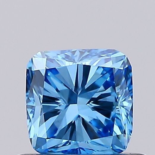 Loose Diamond - CUSHION MODIFIED 0.53ct Fancy Vivid Blue VS1: Loose Diamond - CUSHION MODIFIED 0.53ct Fancy Vivid Blue VS1 Source: This is a real non-mined Diamond that has been grown in a lab Shape: CUSHION MODIFIED Carats: 0.53 Color: Fancy Vivid Blue Certific