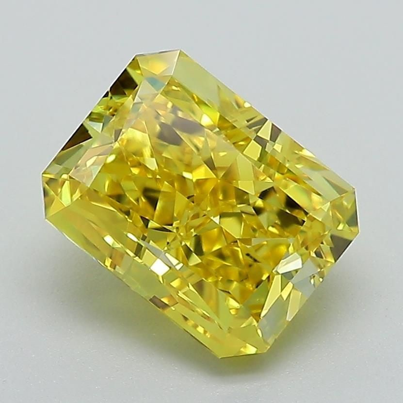 Loose Diamond - RADIANT 2.48ct Fancy Vivid Yellow IF: Loose Diamond - RADIANT 2.48ct Fancy Vivid Yellow IF Source: This is a real non-mined Diamond that has been grown in a lab Shape: RADIANT Carats: 2.48 Color: Fancy Vivid Yellow Certification: IGI Vide