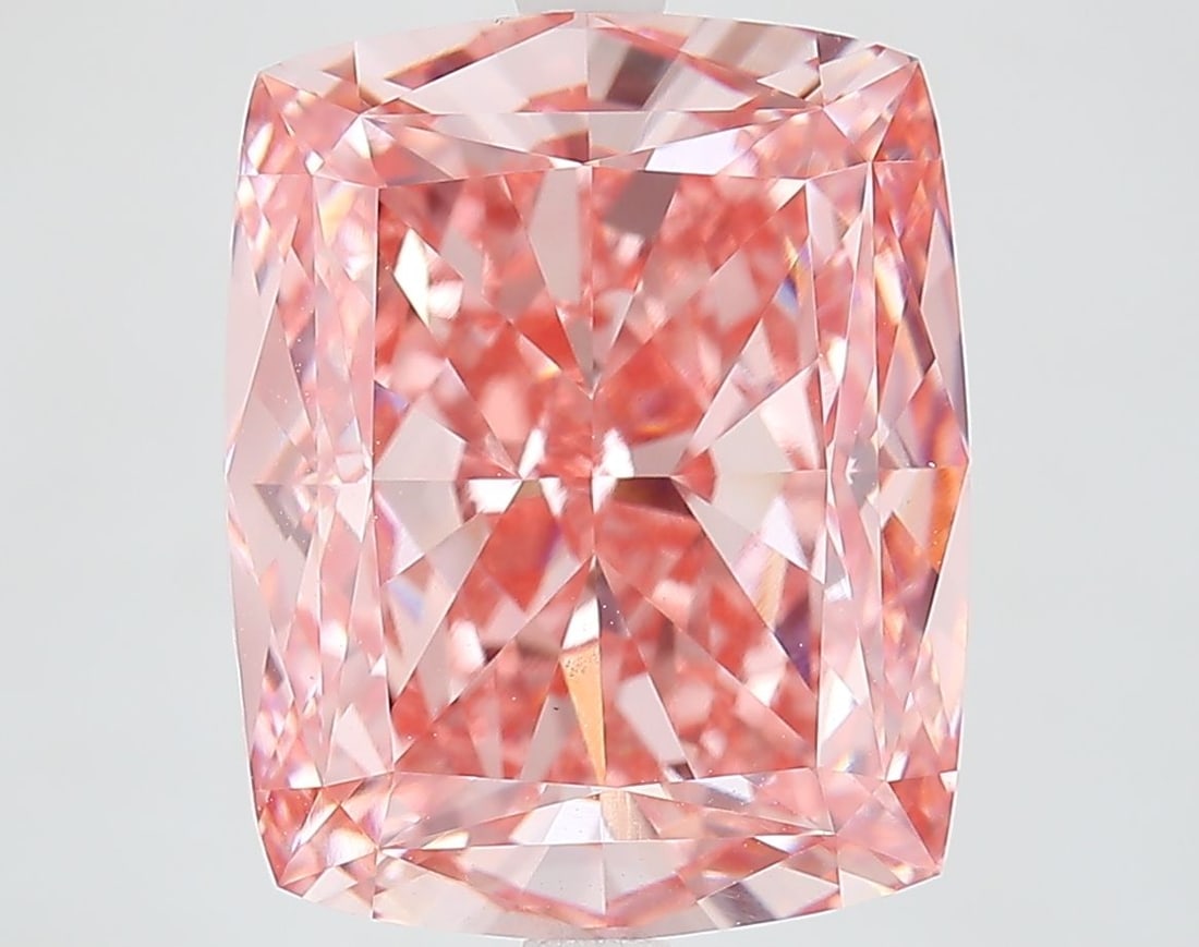 Loose Diamond - CUSHION MODIFIED 10.03ct Fancy Vivid Pink VS1: Loose Diamond - CUSHION MODIFIED 10.03ct Fancy Vivid Pink VS1 Source: This is a real non-mined Diamond that has been grown in a lab Shape: CUSHION MODIFIED Carats: 10.03 Color: Fancy Vivid Pink Certif