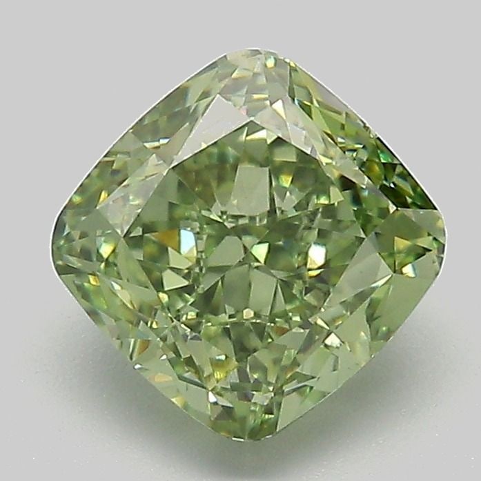 Loose Diamond - CUSHION MODIFIED 2.06ct Fancy Vivid Green VVS2: Loose Diamond - CUSHION MODIFIED 2.06ct Fancy Vivid Green VVS2 Source: This is a real non-mined Diamond that has been grown in a lab Shape: CUSHION MODIFIED Carats: 2.06 Color: Fancy Vivid Green Certi