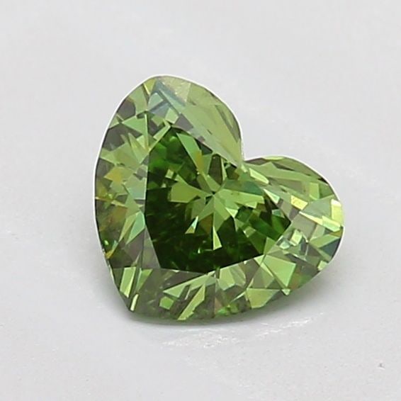 Loose Diamond - HEART 0.5ct Fancy Vivid Green VS1: Loose Diamond - HEART 0.5ct Fancy Vivid Green VS1 Source: This is a real non-mined Diamond that has been grown in a lab Shape: HEART Carats: 0.5 Color: Fancy Vivid Green Certification: IGI Video: