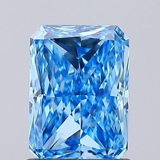 Loose Diamond - RADIANT 1.06ct Fancy Vivid Blue VS1: Loose Diamond - RADIANT 1.06ct Fancy Vivid Blue VS1 Source: This is a real non-mined Diamond that has been grown in a lab Shape: RADIANT Carats: 1.06 Color: Fancy Vivid Blue Certification: IGI Video: