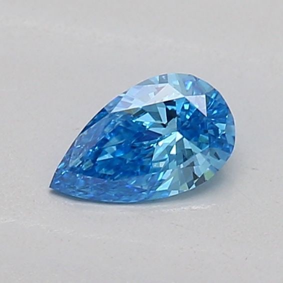 Loose Diamond - PEAR 0.16ct Fancy Vivid Blue VVS2: Loose Diamond - PEAR 0.16ct Fancy Vivid Blue VVS2 Source: This is a real non-mined Diamond that has been grown in a lab Shape: PEAR Carats: 0.16 Color: Fancy Vivid Blue Certification: IGI Video: