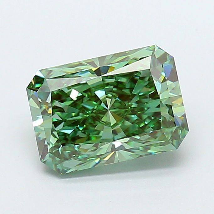 Loose Diamond - RADIANT 3.08ct Fancy Vivid Green VVS2: Loose Diamond - RADIANT 3.08ct Fancy Vivid Green VVS2 Source: This is a real non-mined Diamond that has been grown in a lab Shape: RADIANT Carats: 3.08 Color: Fancy Vivid Green Certification: IGI Vide