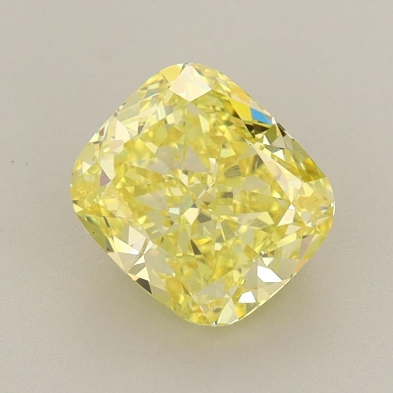 Loose Diamond - CUSHION BRILLIANT 1.58ct Fancy Vivid Yellow VS1: Loose Diamond - CUSHION BRILLIANT 1.58ct Fancy Vivid Yellow VS1 Source: This is a real non-mined Diamond that has been grown in a lab Shape: CUSHION BRILLIANT Carats: 1.58 Color: Fancy Vivid Yellow Ce