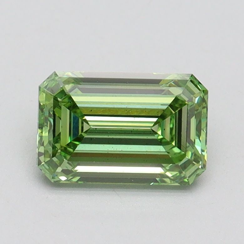 Loose Diamond - EMERALD 1.09ct Fancy Vivid Green VS2: Loose Diamond - EMERALD 1.09ct Fancy Vivid Green VS2 Source: This is a real non-mined Diamond that has been grown in a lab Shape: EMERALD Carats: 1.09 Color: Fancy Vivid Green Certification: IGI Video