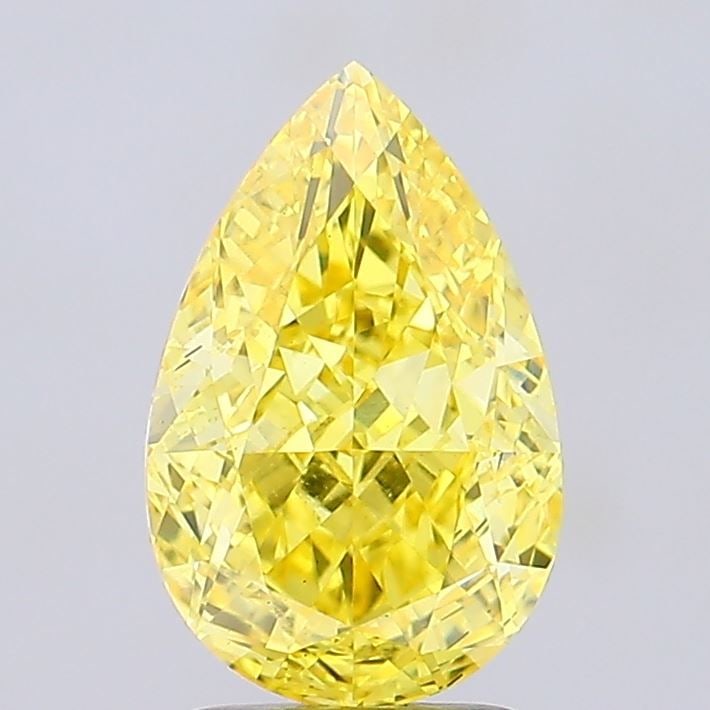 Loose Diamond - PEAR 3.01ct Fancy Vivid Yellow VS2: Loose Diamond - PEAR 3.01ct Fancy Vivid Yellow VS2 Source: This is a real non-mined Diamond that has been grown in a lab Shape: PEAR Carats: 3.01 Color: Fancy Vivid Yellow Certification: IGI Video: