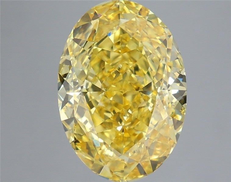 Loose Diamond - OVAL 5.23ct Fancy Vivid Yellow VS1: Loose Diamond - OVAL 5.23ct Fancy Vivid Yellow VS1 Source: This is a real non-mined Diamond that has been grown in a lab Shape: OVAL Carats: 5.23 Color: Fancy Vivid Yellow Certification: IGI Video: