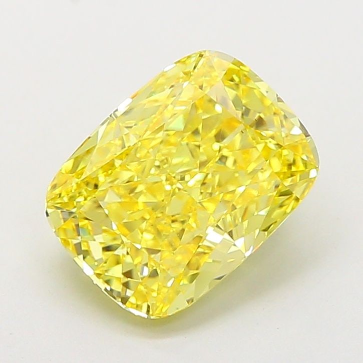 Loose Diamond - CUSHION MODIFIED 3.68ct Fancy Vivid Yellow VS1: Loose Diamond - CUSHION MODIFIED 3.68ct Fancy Vivid Yellow VS1 Source: This is a real non-mined Diamond that has been grown in a lab Shape: CUSHION MODIFIED Carats: 3.68 Color: Fancy Vivid Yellow Cert