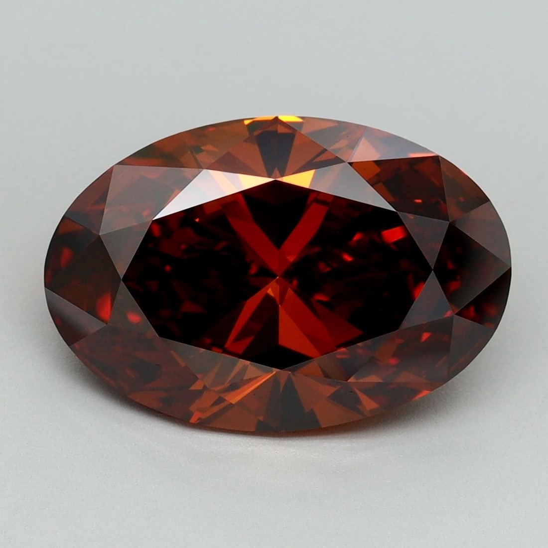 Loose Diamond - OVAL 5.01ct Fancy Deep Orange VS1: Loose Diamond - OVAL 5.01ct Fancy Deep Orange VS1 Source: This is a real non-mined Diamond that has been grown in a lab Shape: OVAL Carats: 5.01 Color: Fancy Deep Orange Certification: IGI Video: