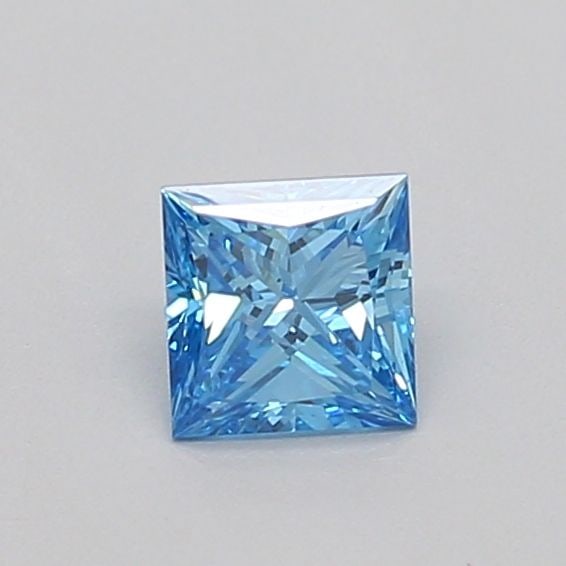 Loose Diamond - PRINCESS 0.38ct Fancy Vivid Blue VS2: Loose Diamond - PRINCESS 0.38ct Fancy Vivid Blue VS2 Source: This is a real non-mined Diamond that has been grown in a lab Shape: PRINCESS Carats: 0.38 Color: Fancy Vivid Blue Certification: IGI Video