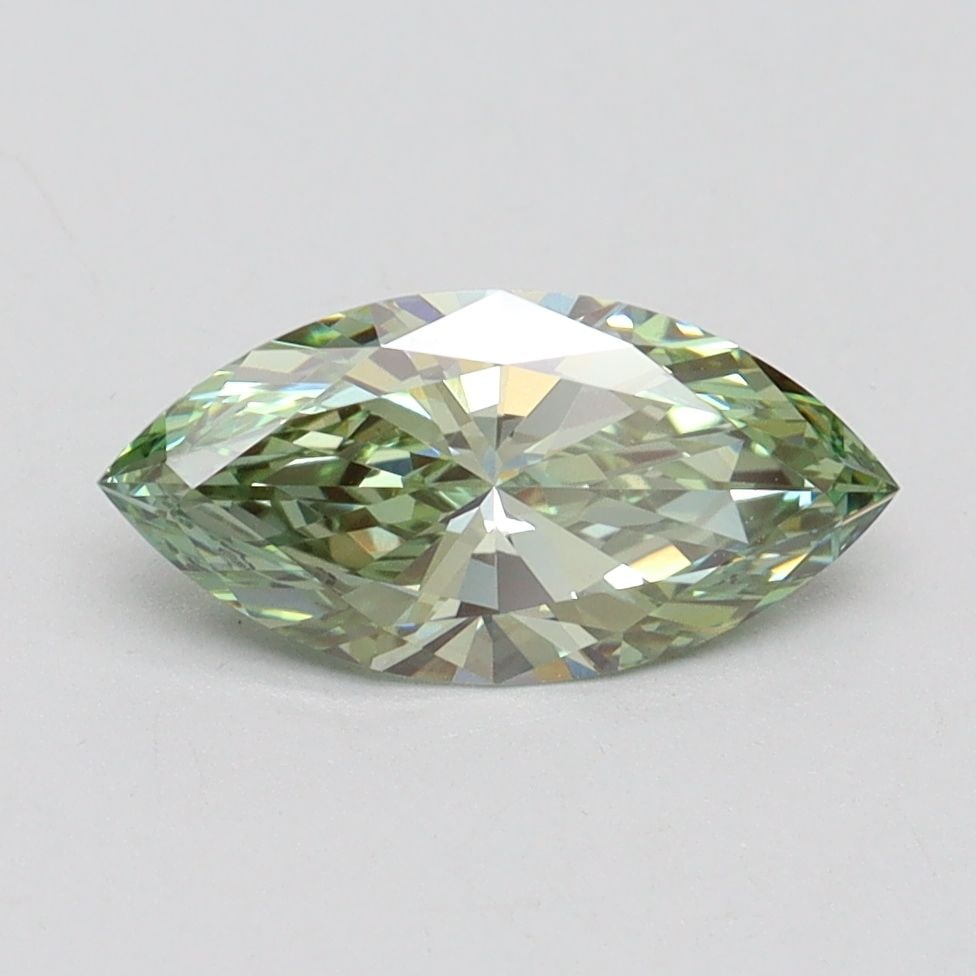 Loose Diamond - MARQUISE 1.04ct Fancy Vivid Green VVS2: Loose Diamond - MARQUISE 1.04ct Fancy Vivid Green VVS2 Source: This is a real non-mined Diamond that has been grown in a lab Shape: MARQUISE Carats: 1.04 Color: Fancy Vivid Green Certification: IGI Vi