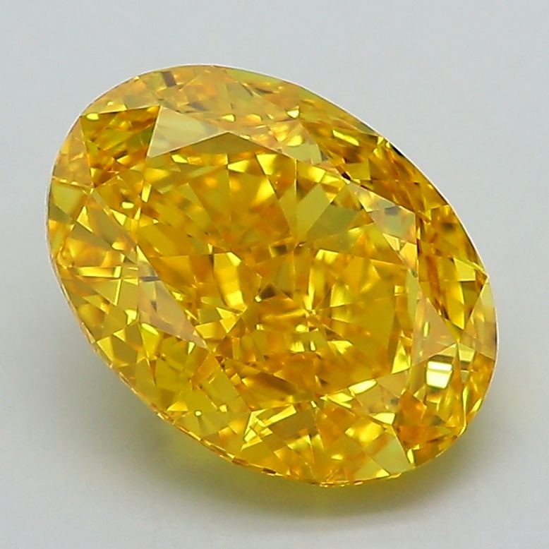 Loose Diamond - OVAL 2.75ct Fancy Vivid Yellow VVS1: Loose Diamond - OVAL 2.75ct Fancy Vivid Yellow VVS1 Source: This is a real non-mined Diamond that has been grown in a lab Shape: OVAL Carats: 2.75 Color: Fancy Vivid Yellow Certification: IGI Video: