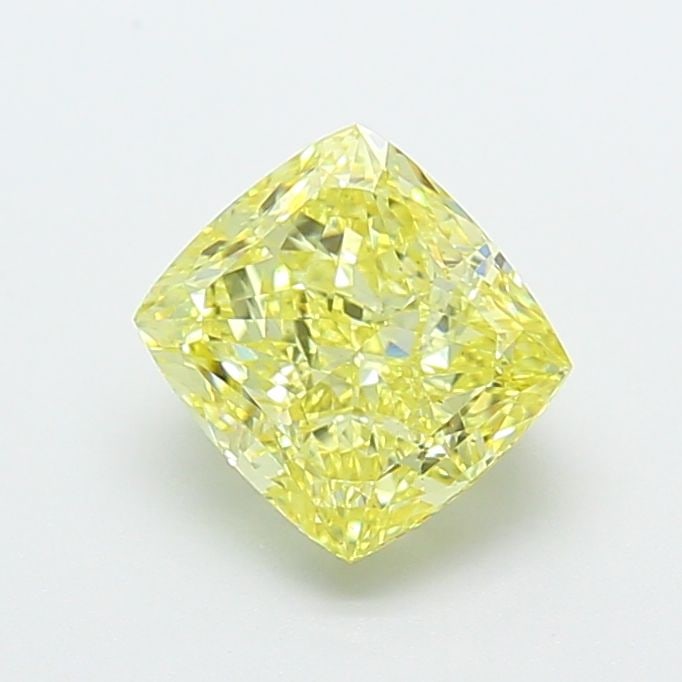 Loose Diamond - CUSHION MODIFIED 2.04ct Fancy Intense Yellow VS2: Loose Diamond - CUSHION MODIFIED 2.04ct Fancy Intense Yellow VS2 Source: This is a real non-mined Diamond that has been grown in a lab Shape: CUSHION MODIFIED Carats: 2.04 Color: Fancy Intense Yellow 