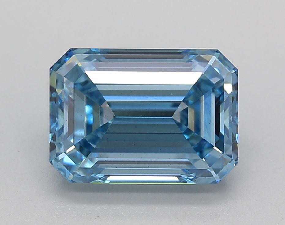 Loose Diamond - EMERALD 2.83ct Fancy Blue VS2: Loose Diamond - EMERALD 2.83ct Fancy Blue VS2 Source: This is a real non-mined Diamond that has been grown in a lab Shape: EMERALD Carats: 2.83 Color: Fancy Blue Certification: IGI Video:
