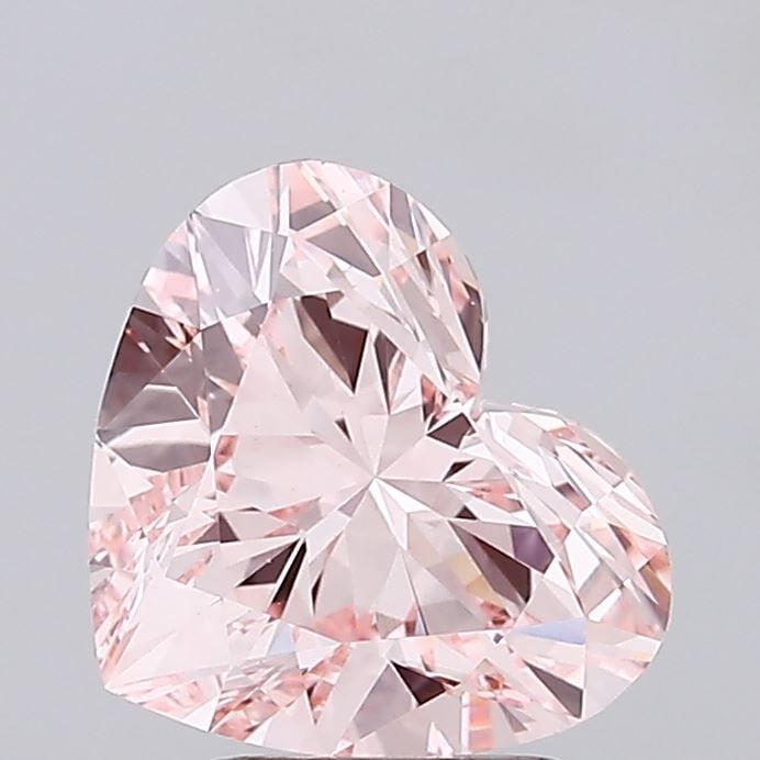 Loose Diamond - HEART 2.61ct Fancy Pink VS1: Loose Diamond - HEART 2.61ct Fancy Pink VS1 Source: This is a real non-mined Diamond that has been grown in a lab Shape: HEART Carats: 2.61 Color: Fancy Pink Certification: IGI Video: