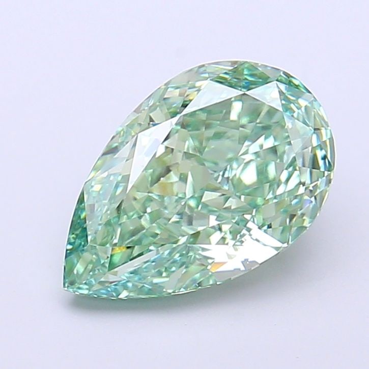 Loose Diamond - PEAR 2.51ct Fancy Vivid Green VVS2: Loose Diamond - PEAR 2.51ct Fancy Vivid Green VVS2 Source: This is a real non-mined Diamond that has been grown in a lab Shape: PEAR Carats: 2.51 Color: Fancy Vivid Green Certification: IGI Video: